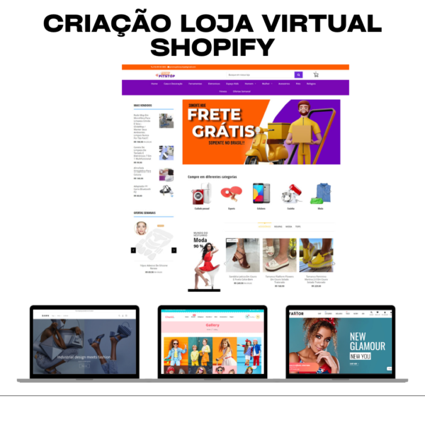 Criação de site na Shopify