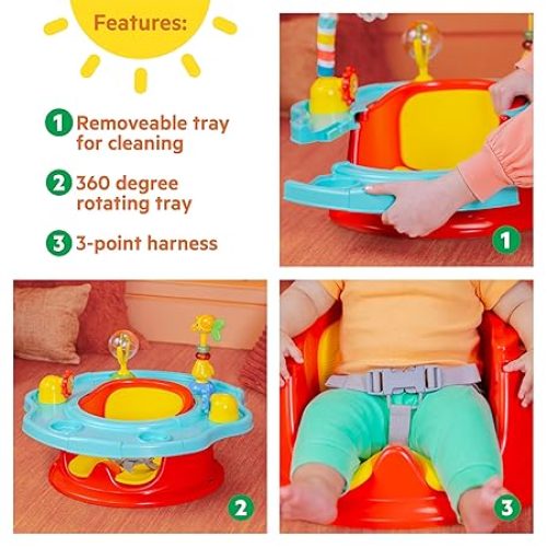 🌴 Bright Starts 3-in-1 SuperSeat Playful Paradise: Fun, Convenience & Growth in One Magical Seat!
